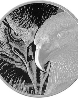 10 oz Mongolia Majestic Eagle Incuse High Relief Silver Round