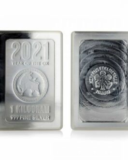 2021 Lunar Year of the Ox 1 Kilo Silver Bar