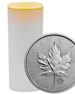 2022 1 oz Canadian Silver Maple Leaf Tube×2 (50 Coins, BU)